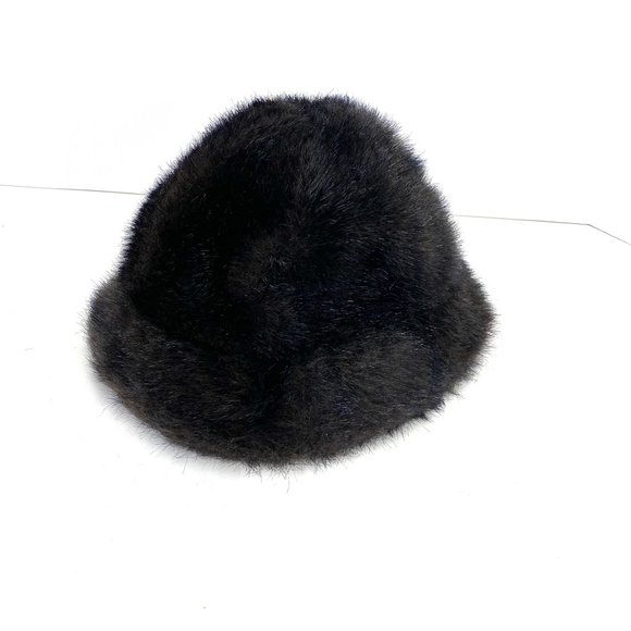 Vintage brown faux fur Bucket Hat One Size women\'s y2k 00s funky main image 4